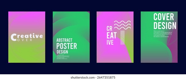 abstract poster design, set of modernist abstract geometric vector posters with trendy minimalist isolated shapes, Ideal design for social media, cover, banner, flyer, music, ads.