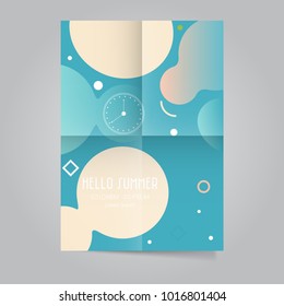 Abstract poster design for summer party. Vector illustration