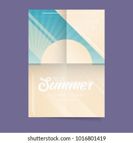 Abstract poster design for summer party. Vector illustration