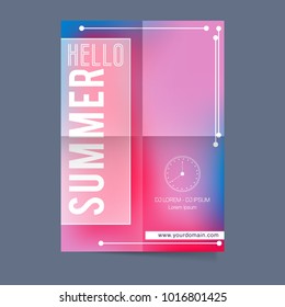 Abstract poster design for summer party. Vector illustration