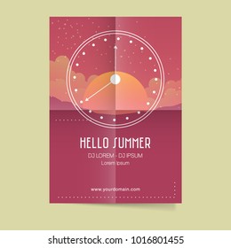 Abstract poster design for summer party. Vector illustration