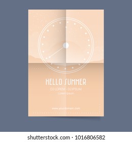 Abstract poster design for summer party. Vector illustration