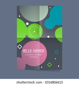 Abstract poster design for summer party. Vector illustration