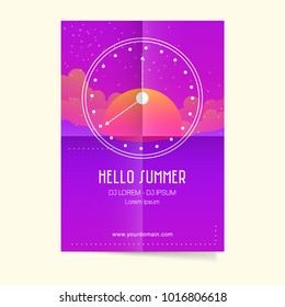 Abstract poster design for summer party. Vector illustration