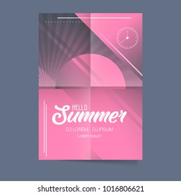Abstract poster design for summer party. Vector illustration