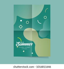 Abstract poster design for summer party. Vector illustration