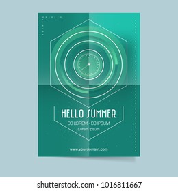 Abstract poster design for summer party. Vector illustration