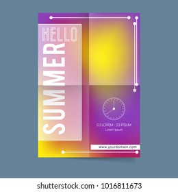 Abstract poster design for summer party. Vector illustration