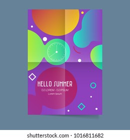 Abstract poster design for summer party. Vector illustration