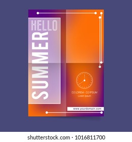 Abstract poster design for summer party. Vector illustration