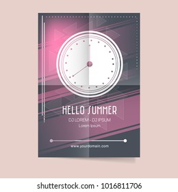 Abstract poster design for summer party. Vector illustration