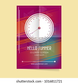 Abstract poster design for summer party. Vector illustration