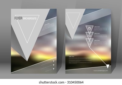 abstract poster design template background with triangles