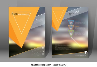 abstract poster design template background with triangles