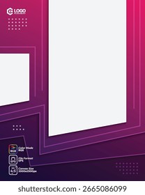 abstract poster design template with dynamic shapes composition