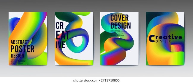 Plantillas Abstractas del diseño del cartel con los Colores vibrantes