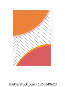Abstract poster design, vector. Peace of circles shapes, illustration. Wall art, artwork.