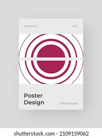 Abstract Poster Design. Vertical A4 format. Bauhaus brochure. Modernism aesthetics. Minimal illustration brutalism inspired.