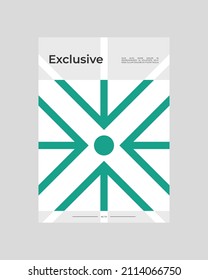 Abstract Poster Design. Vertical A4 format. Bauhaus brochure. Modernism aesthetics. Minimal illustration brutalism inspired.