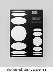 Resumen Diseño de afiches. Formato vertical A4. Folleto sobre el modernismo. Efecto Refracción y Distorsión del Vaso. La ilustración mínima del brutalismo inspirada.