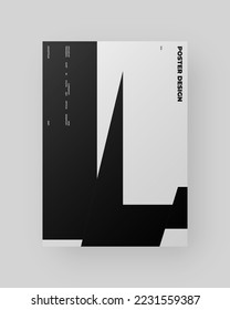 Resumen Diseño de afiches. Formato vertical A4. Folleto sobre el modernismo. Efecto Refracción y Distorsión del Vaso. Cortada, cortada, deslizada, composición de letras rotas.