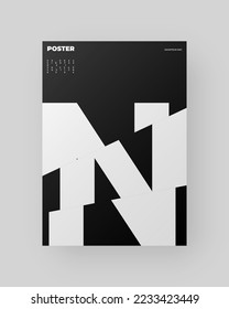 Resumen Diseño de afiches. Formato vertical A4. Folleto sobre el modernismo. Efecto Refracción y Distorsión del Vaso. Cortada, cortada, deslizada, composición de letras rotas.