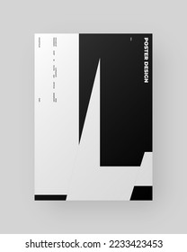 Resumen Diseño de afiches. Formato vertical A4. Folleto sobre el modernismo. Efecto Refracción y Distorsión del Vaso. Cortada, cortada, deslizada, composición de letras rotas.