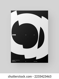 Resumen Diseño de afiches. Formato vertical A4. Folleto sobre el modernismo. Efecto Refracción y Distorsión del Vaso. Cortada, cortada, deslizada, composición de letras rotas.