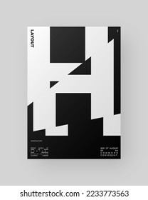 Resumen Diseño de afiches. Formato vertical A4. Folleto sobre el modernismo. Efecto Refracción y Distorsión del Vaso. Cortada, cortada, deslizada, composición de letras rotas.
