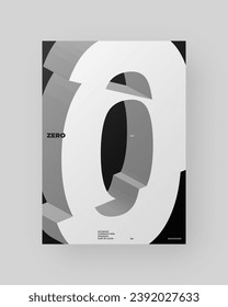 Diseño de afiches abstractos. Formato vertical A4. Refracción y letra 3d distorsionada. Composición de tipo rota, cortada, con fallos y rotos.