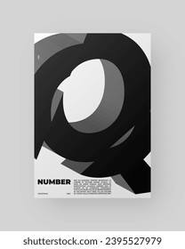 Diseño de afiches abstractos. Formato vertical A4. Refracción y letra 3d distorsionada. Composición de tipo rota, cortada, con fallos y rotos.