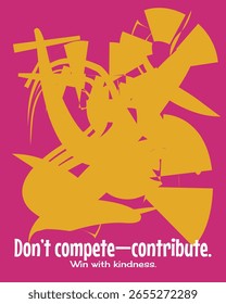 Póster Abstractas No compitas Aporta Palabras de Vida