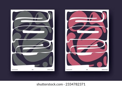 abstract poster with an elegant shape and impressive art, poster year 2024