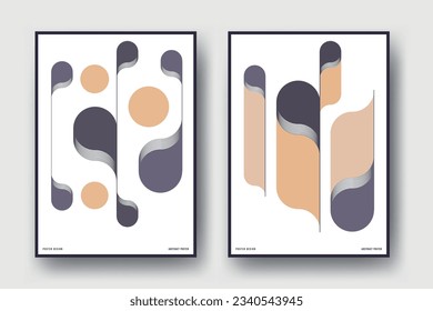 abstract poster with an elegant shape and impressive art