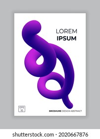 Abstract poster fluid 3d in modern style on light background. Liquid color background design. Abstract light line. Music abstract background. Abstract geometric pattern. Vector modern banner.
