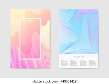 Abstract Poster Futuristic Grid Background. Fluid Shapes Brochure Template. Banner Identity Card Design. Vector illustration