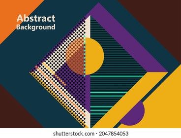 Abstract poster with geometric shapes. Modern background. Trendy graphic elements for your unique design. Vector illustration