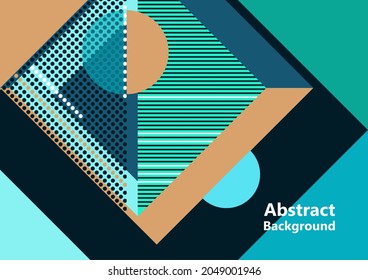 Abstract poster with geometric shapes. Modern background. Trendy graphic elements for your unique design. Vector illustration