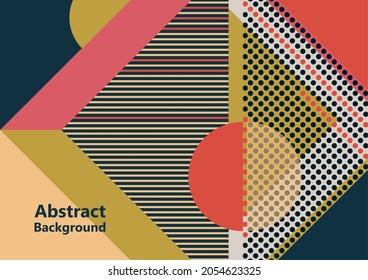 Abstract poster with geometric shapes. Modern background. Trendy graphic elements for your unique design. Vector illustration