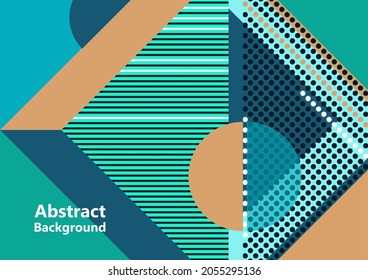 Abstract poster with geometric shapes. Modern background. Trendy graphic elements for your unique design. Vector illustration