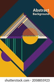 Abstract poster with geometric shapes. Modern background. Trendy graphic elements for your unique design. Vector illustration