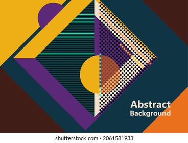 Abstract poster with geometric shapes. Modern background. Trendy graphic elements for your unique design. Vector illustration