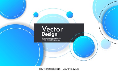 Abstract poster with gradient circles on white background. Perfect for background, banner, web and digital graphics.