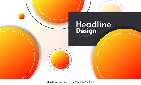 Abstract poster with gradient circles on white background. Perfect for background, banner, web and digital graphics.
