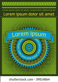 Abstract poster in green.