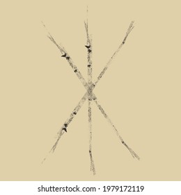 Abstract poster with lines, vector, card