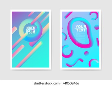 Abstract Poster Liquid Background. Fluid Shapes Brochure Template. Banner Identity Card Design. Vector illustration