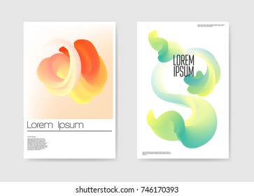 Abstract Poster Liquid Background. Fluid Shapes Brochure Template. Banner Identity Card Cover Design. Vector illustration