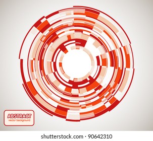 Abstract poster made from many parts of circles