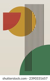 Abstract Poster, Mid Century Modern, Colorful Prints, Geometric Art Print, Geometric Shapes, Contemporary Print, Abstract Wall Art